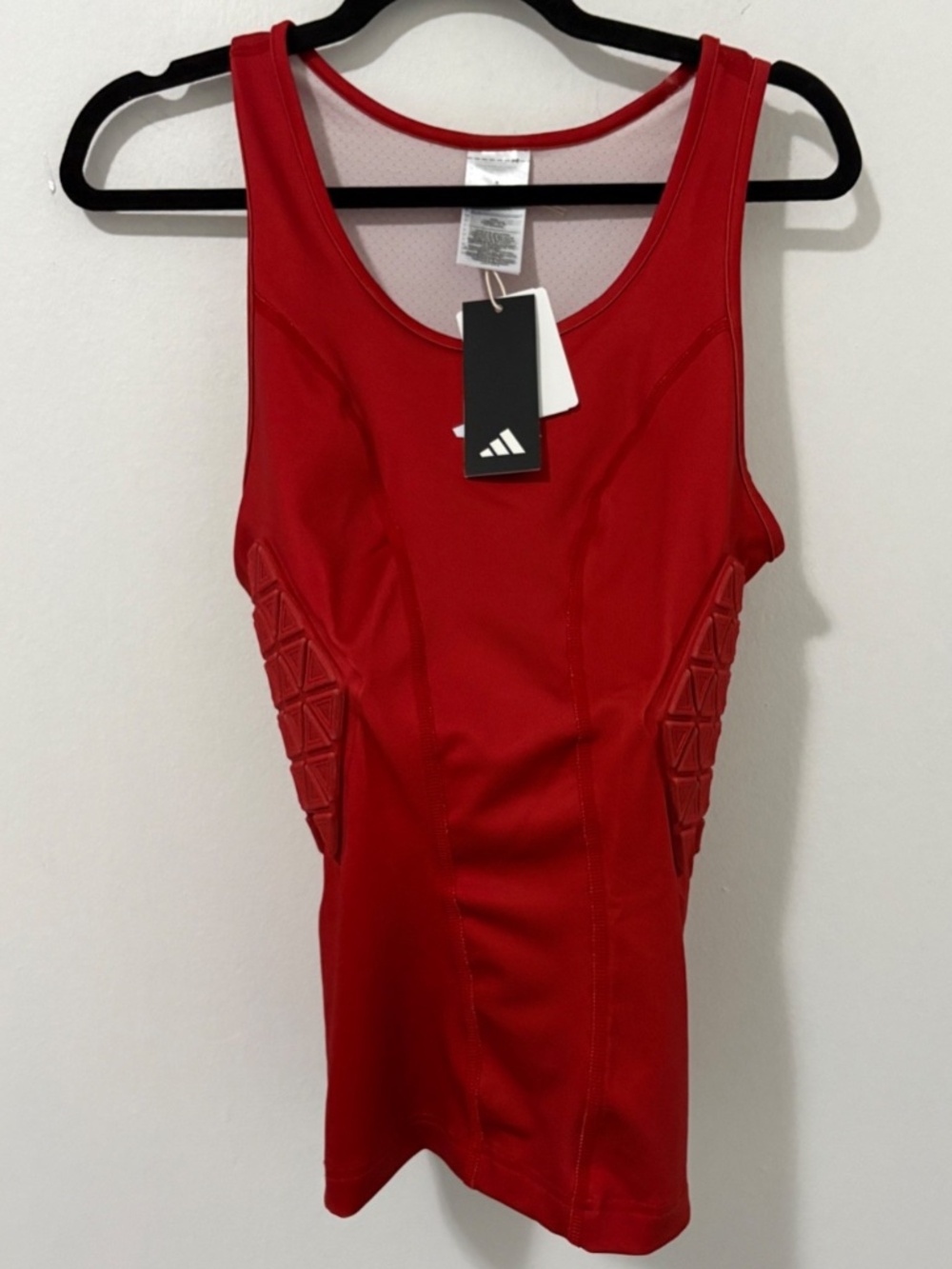 NWT $80 Adidas Padded AEROREADY Tank Shirt in RED - size Medium